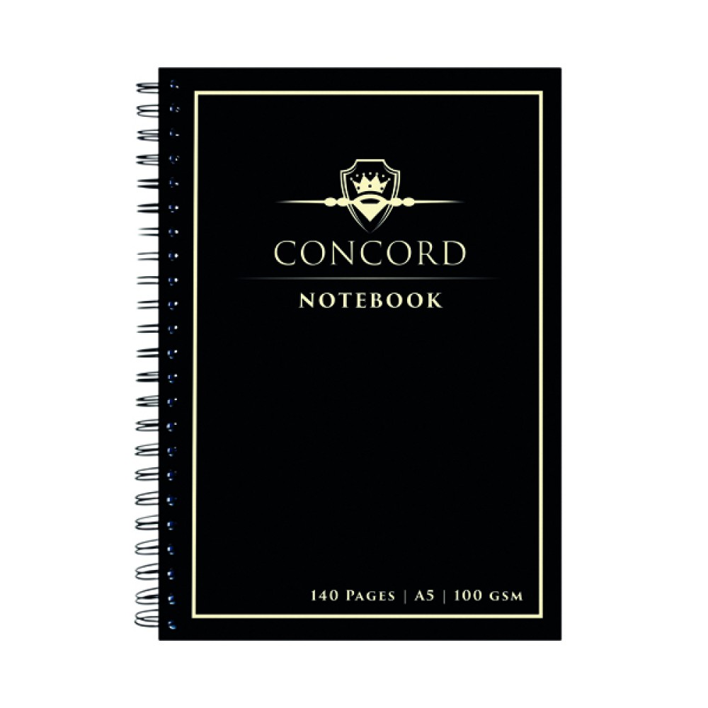 Concord Jotta Notebook 140 Page A5 Black (5 Pack) 8959-CON