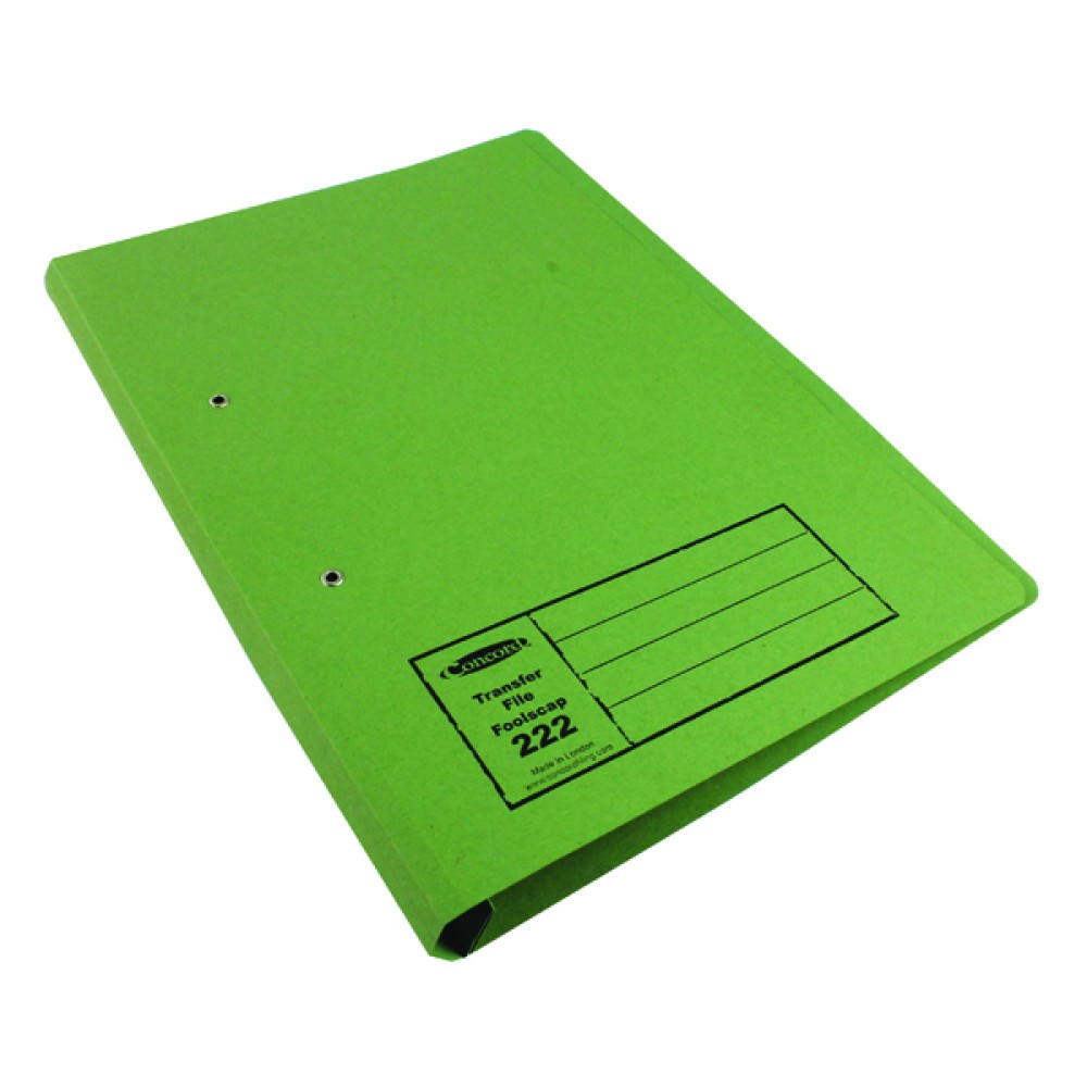 Exacompta Guildhall Transfer File 285gsm Foolscap Green (25 Pack) 346-GRNZ