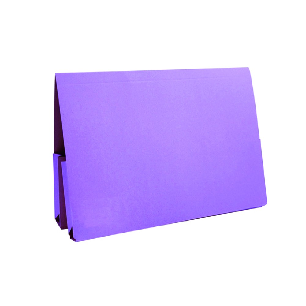 Exacompta Guildhall Mauve Double Pocket Legal Wallet Foolscap (25 Pack) 37214