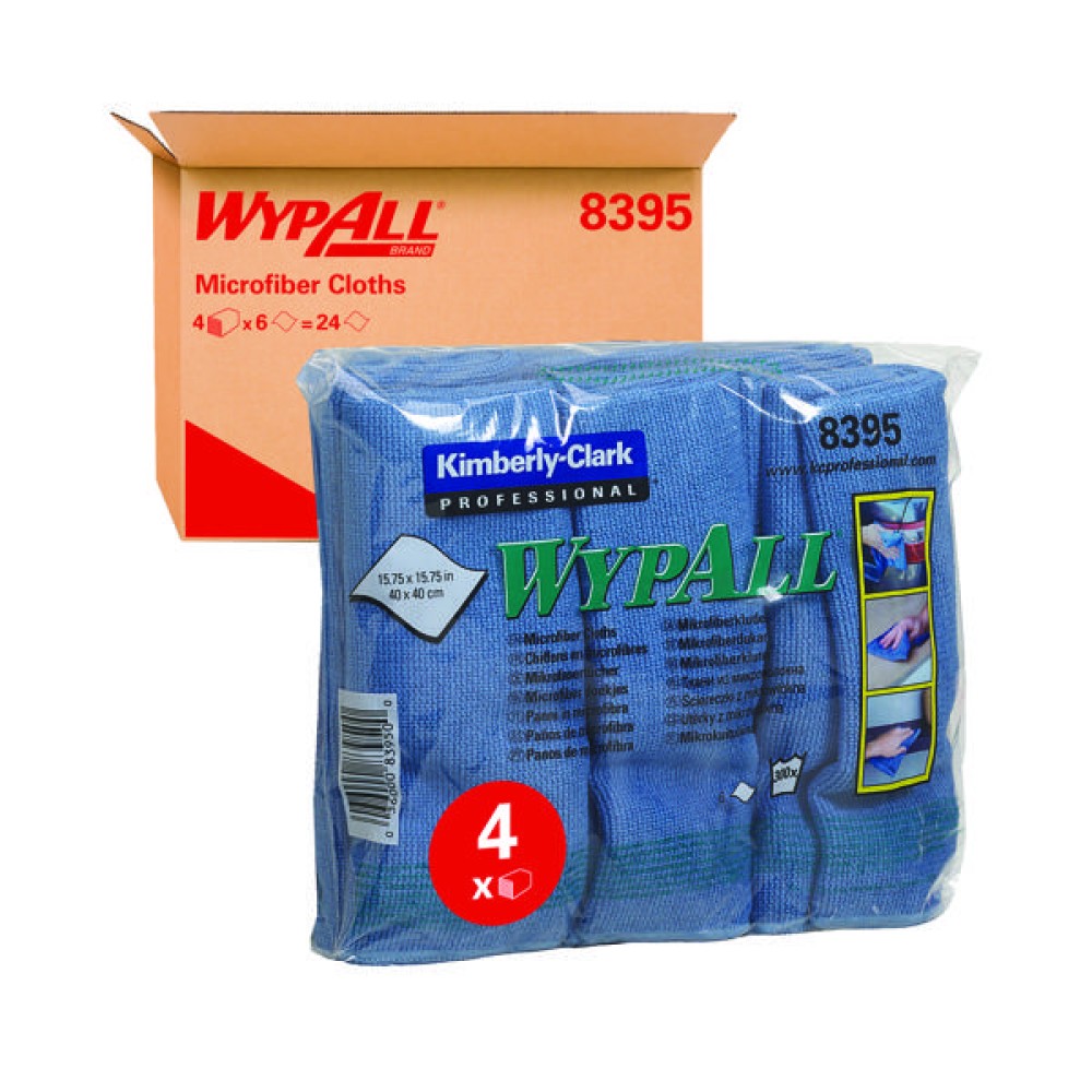 Wypall Microfibre Cloth Blue (6 Pack) 8395