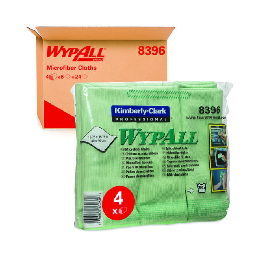 Wypall Microfibre Cloth Green (6 Pack) 8396