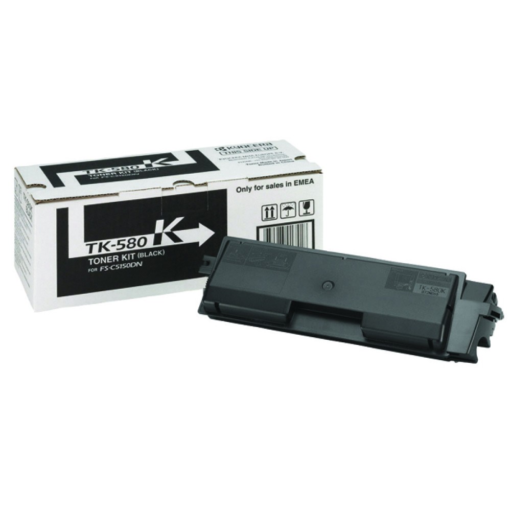 Kyocera TK-580K Black Toner Cartridge 1T02KT0NL0