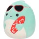 Squishmallows 7.5-Inch Perry The Teal Dolphin with Sunglasses and Surfboard