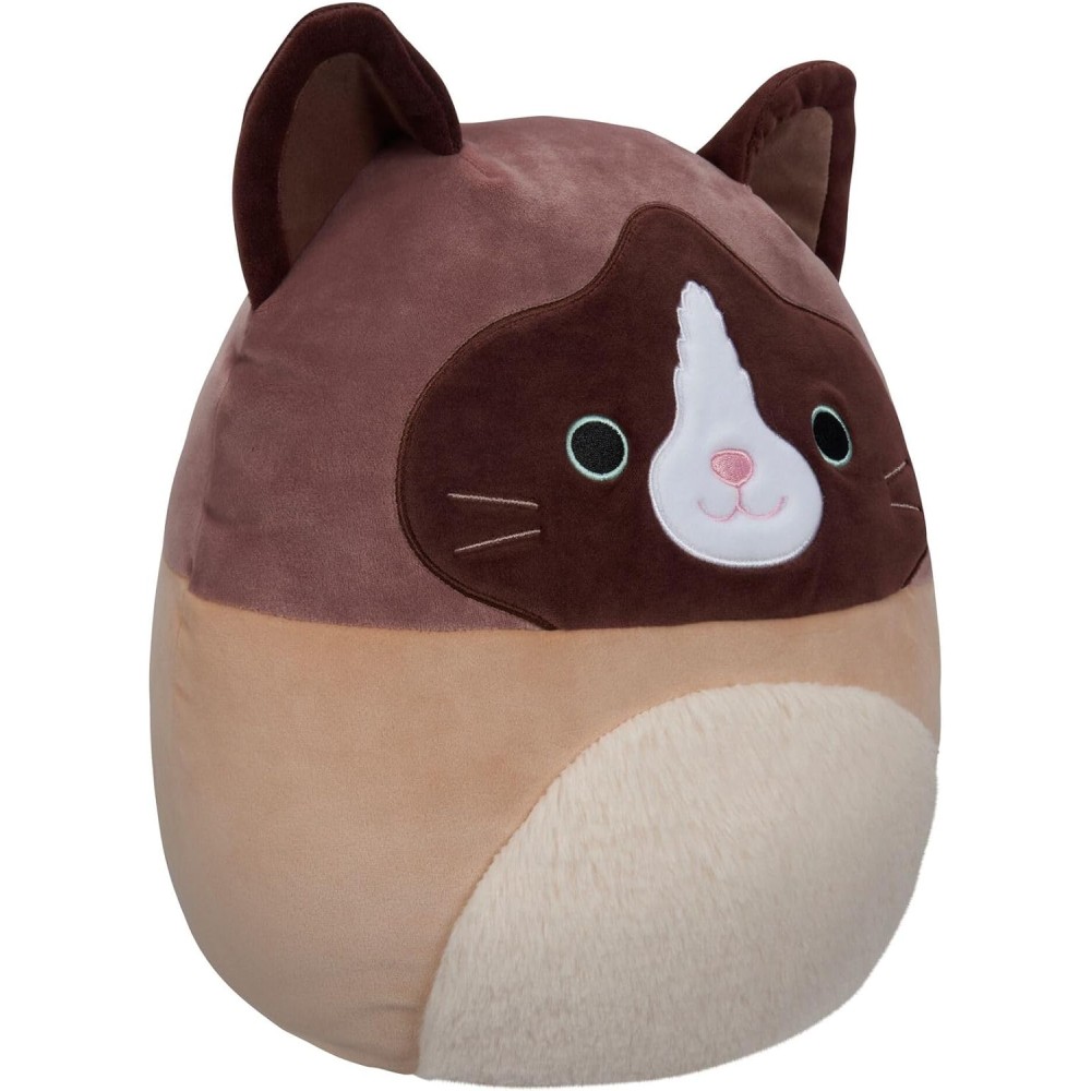 12" Squishmallow Woodward - Brown and Tan Snowshoe Cat
