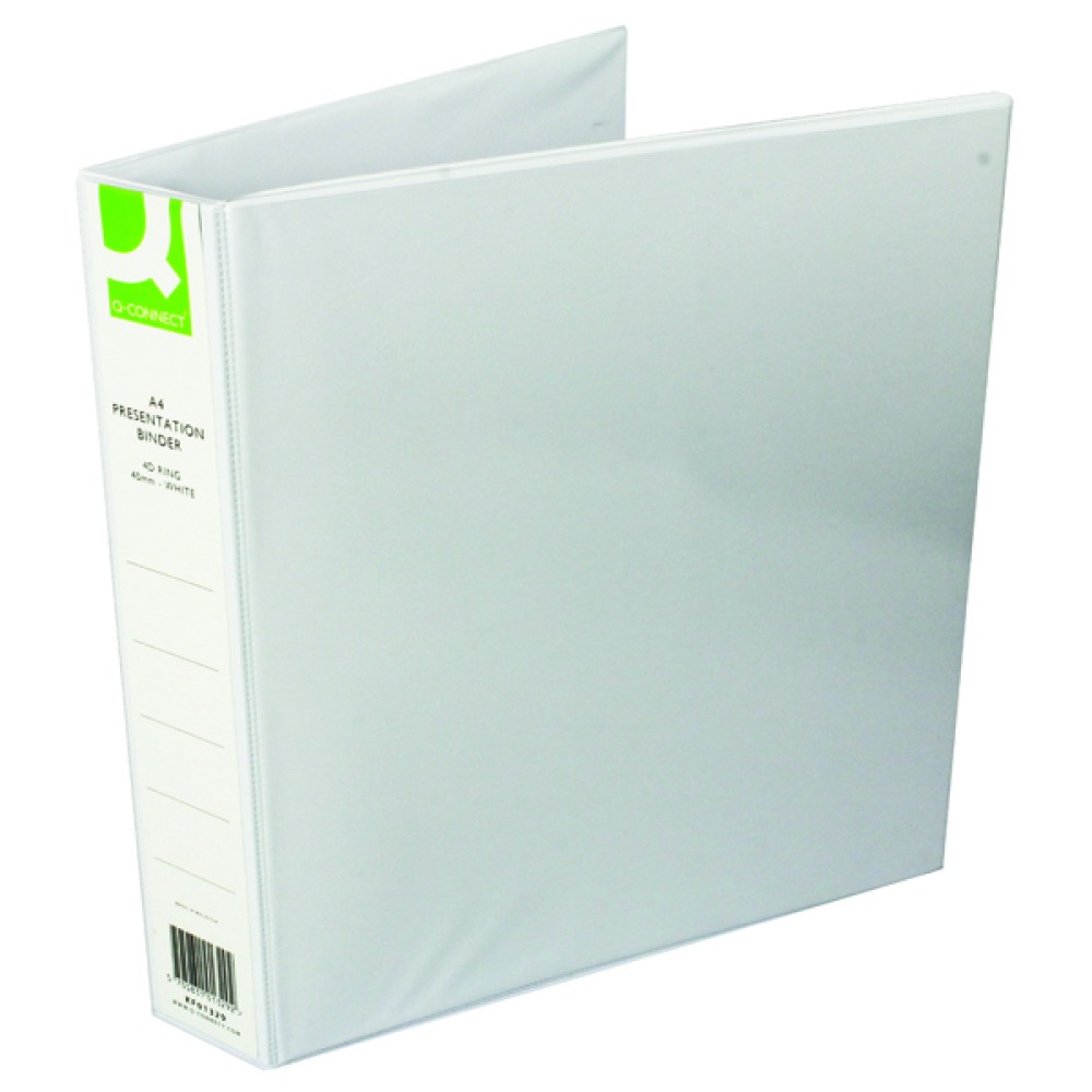 Q-Connect Presentation 40mm 4D Ring Binder A4 White (6 Pack) KF01329Q