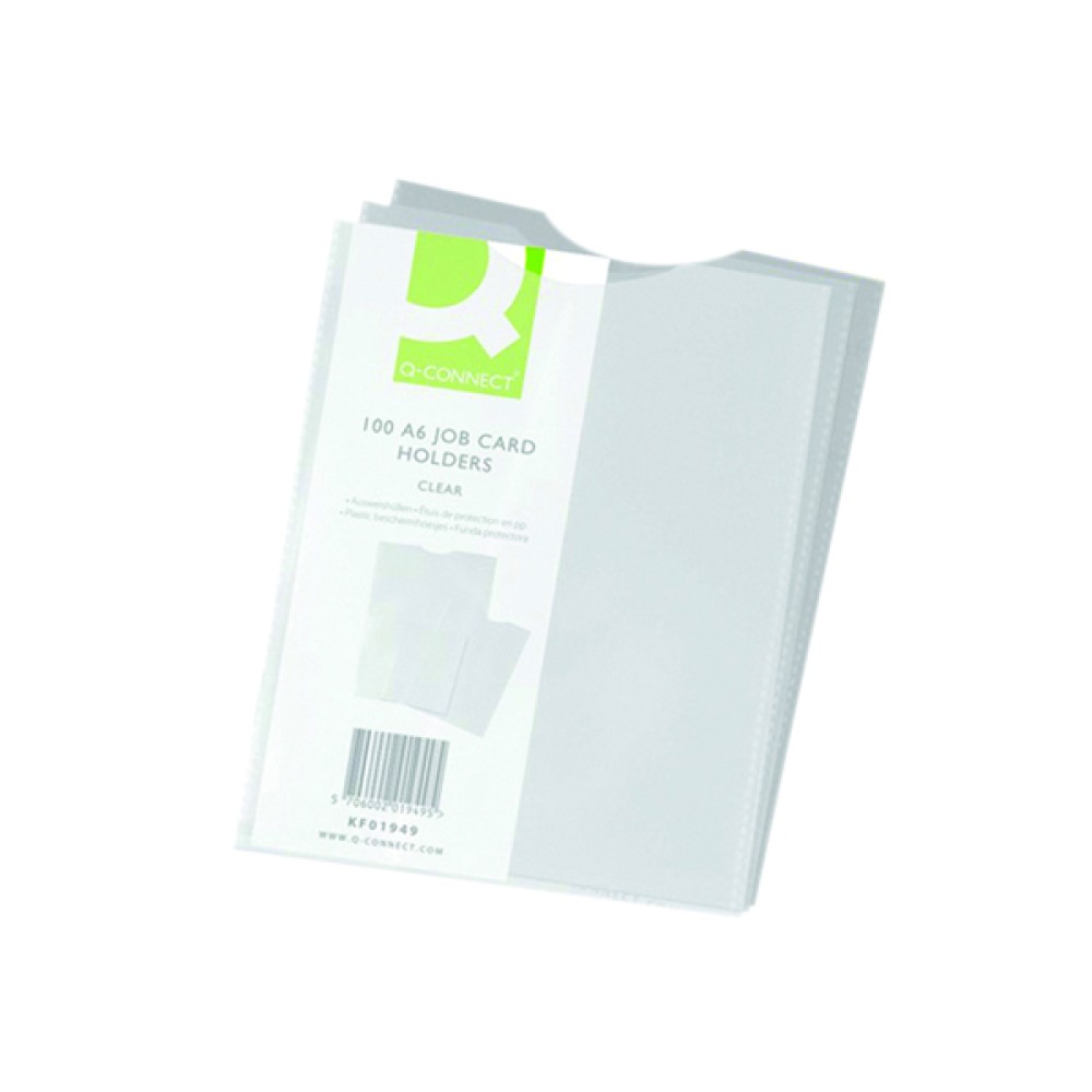 Q-Connect Card Holder Polypropylene A6 (100 Pack) KF01949