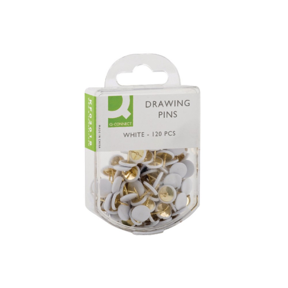 Q-Connect Drawing Pins White (1200 Pack) KF02019Q