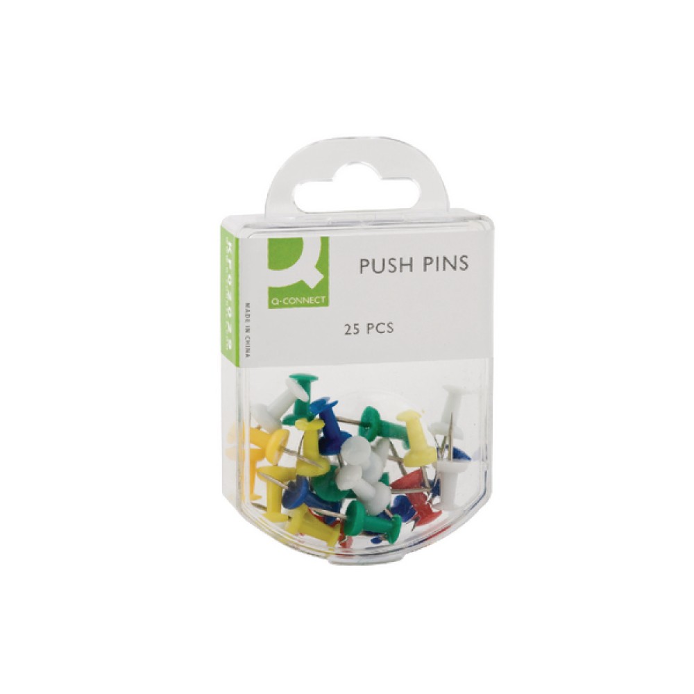 Q-Connect Push Pins Assorted (250 Pack) KF02029Q