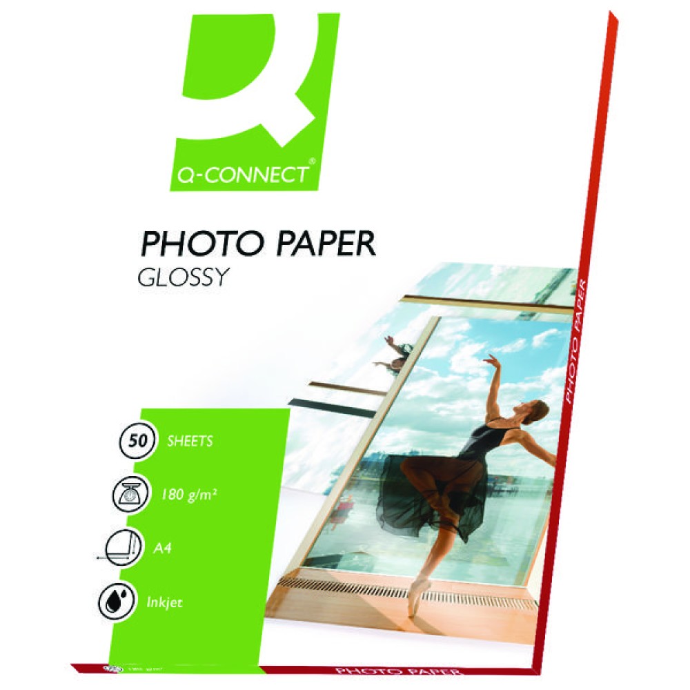 Q-Connect A4 Gloss Photo Paper 180gsm (50 Pack) KF02771