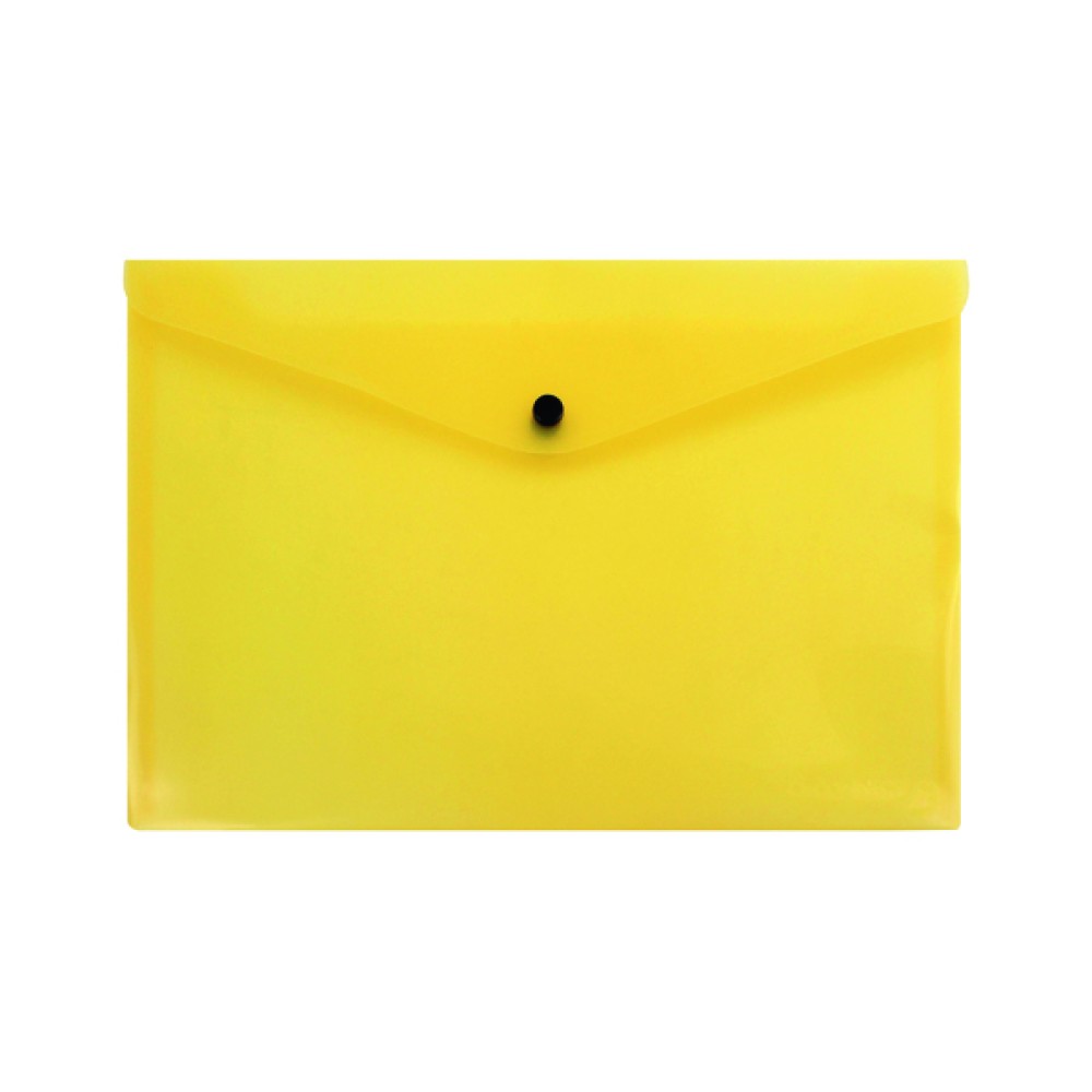 Q-Connect Polypropylene Document Folder A4 Yellow (12 Pack) KF03595