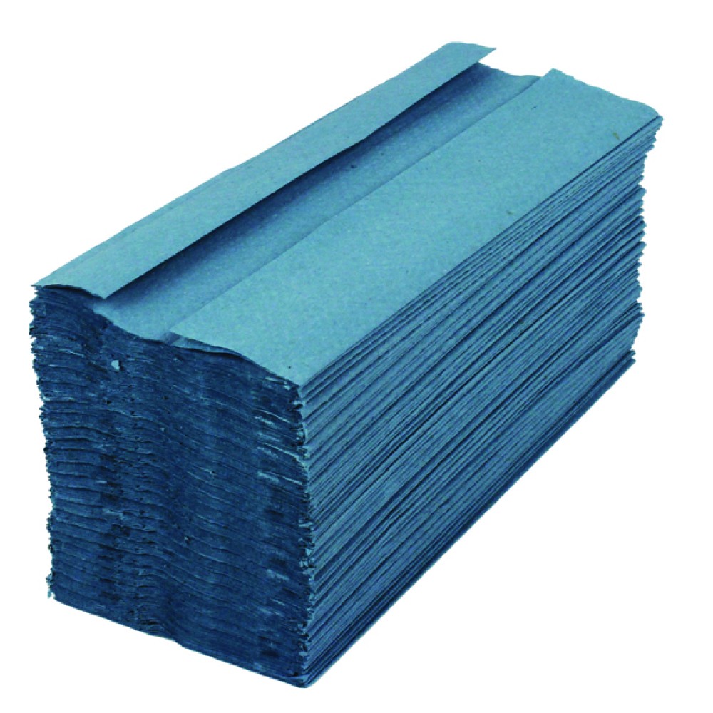 2Work 1-Ply C-Fold Hand Towels Blue (2880 Pack) HE128BLVW