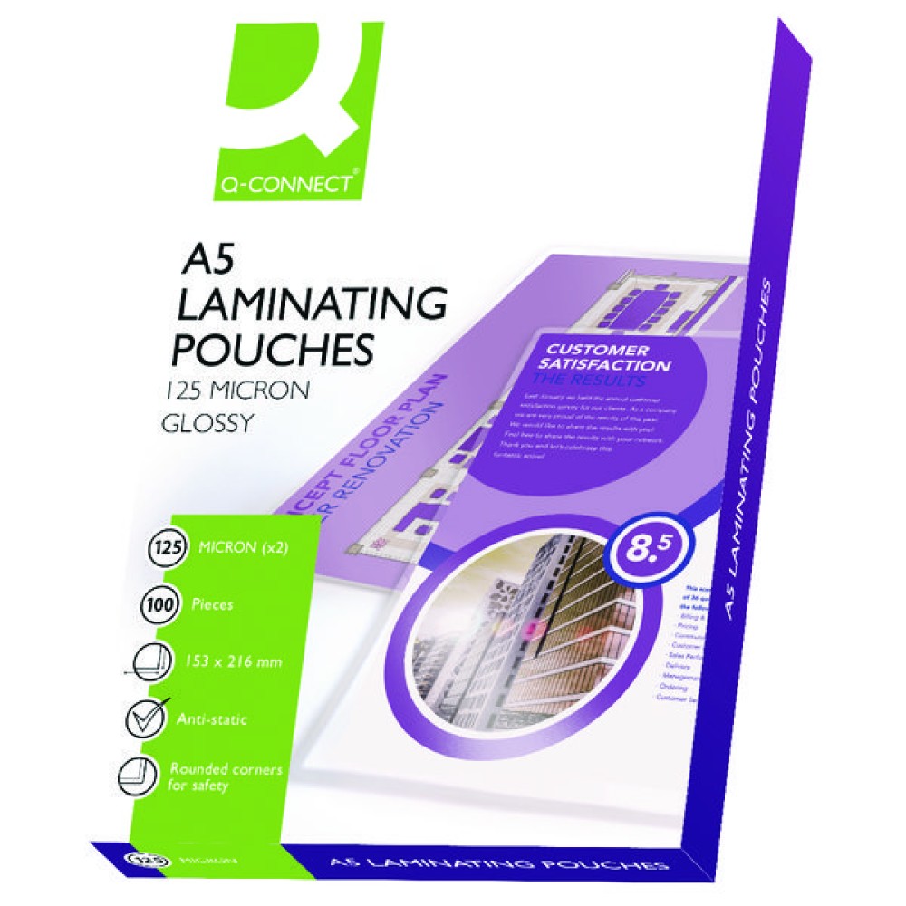 Q-Connect A5 Laminating Pouch 250 Micron (100 Pack) KF04108