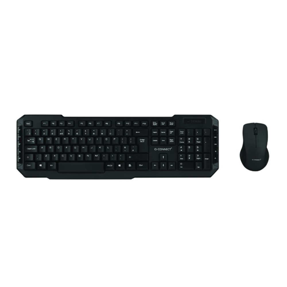 Q-Connect Black Wireless Keyboard/Mouse KF15397