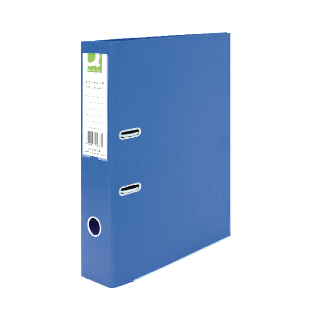 Q-Connect 70mm Lever Arch File Polypropylene Foolscap Blue (10 Pack) KF20026