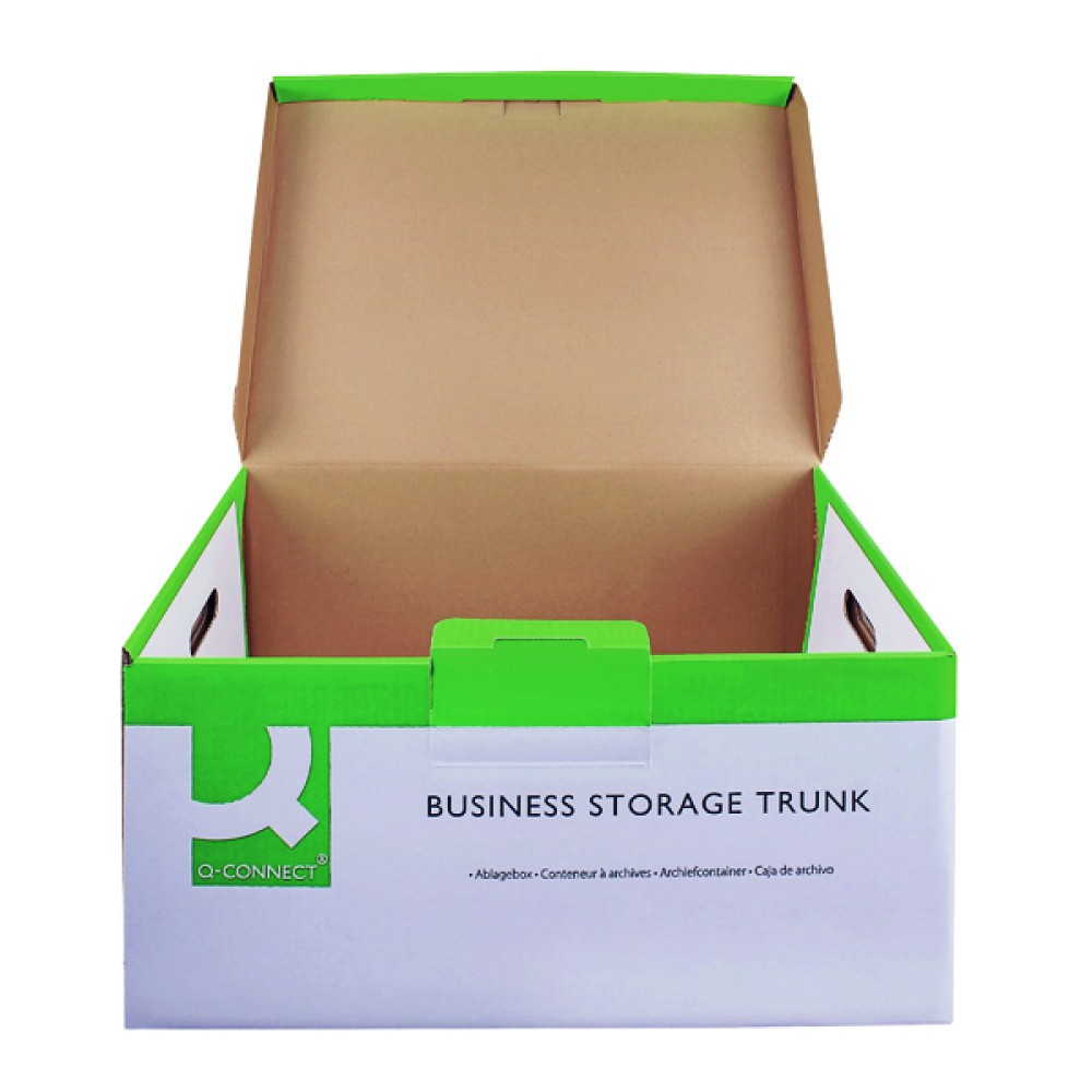Q-Connect Business Storage Trunk Box W374xD540xH245mm White (10 Pack) KF21663