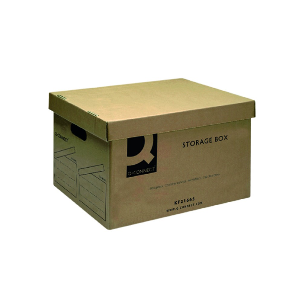 Q-Connect Storage Box 335x400x250mm Brown KF21665