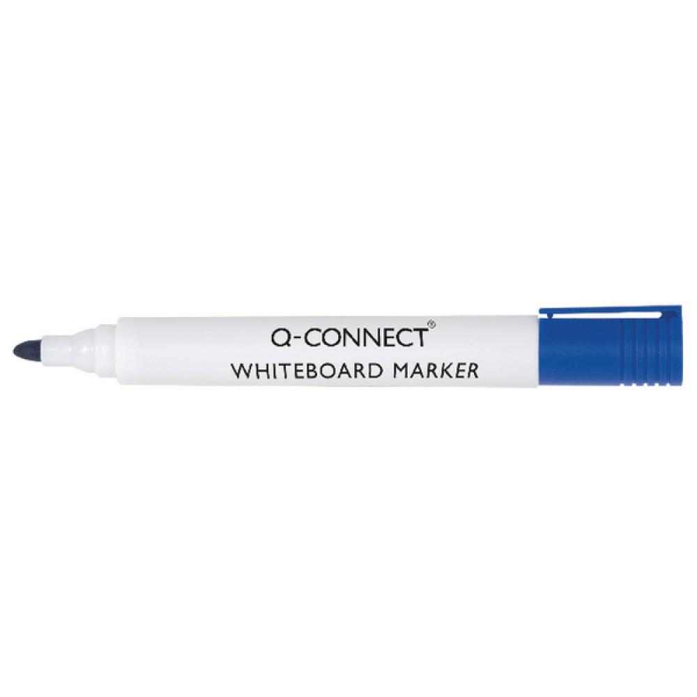 Q-Connect Drywipe Marker Pen Blue (10 Pack) KF26036