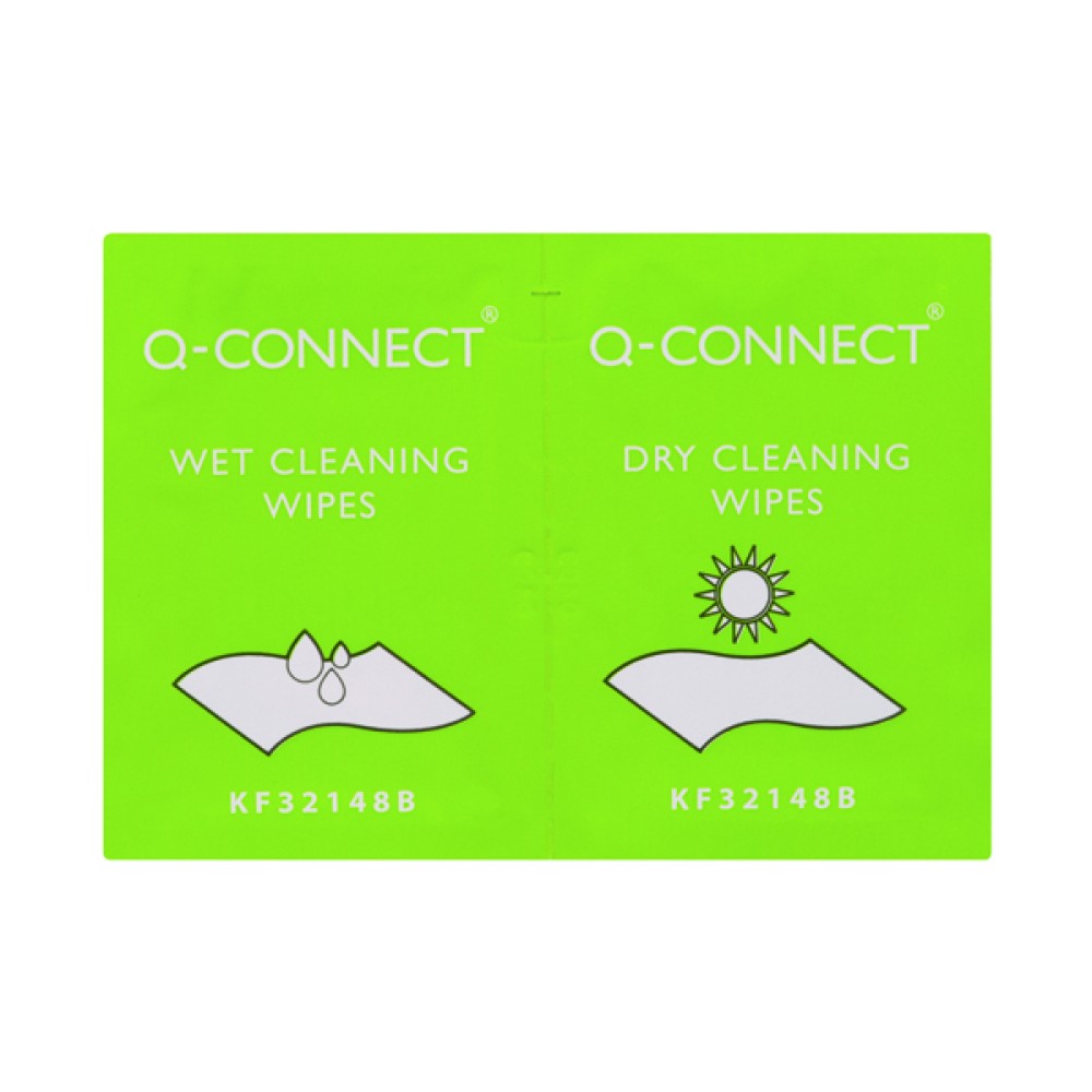 Q-Connect Wet and Dry Wipes (20 Pack) KF32148