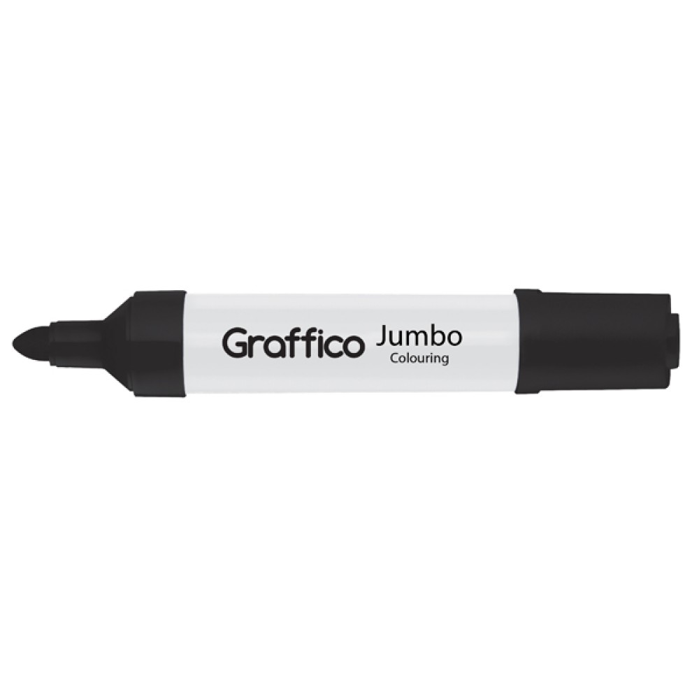 Graffico Drywipe Marker Black (12 Pack) 6190/12