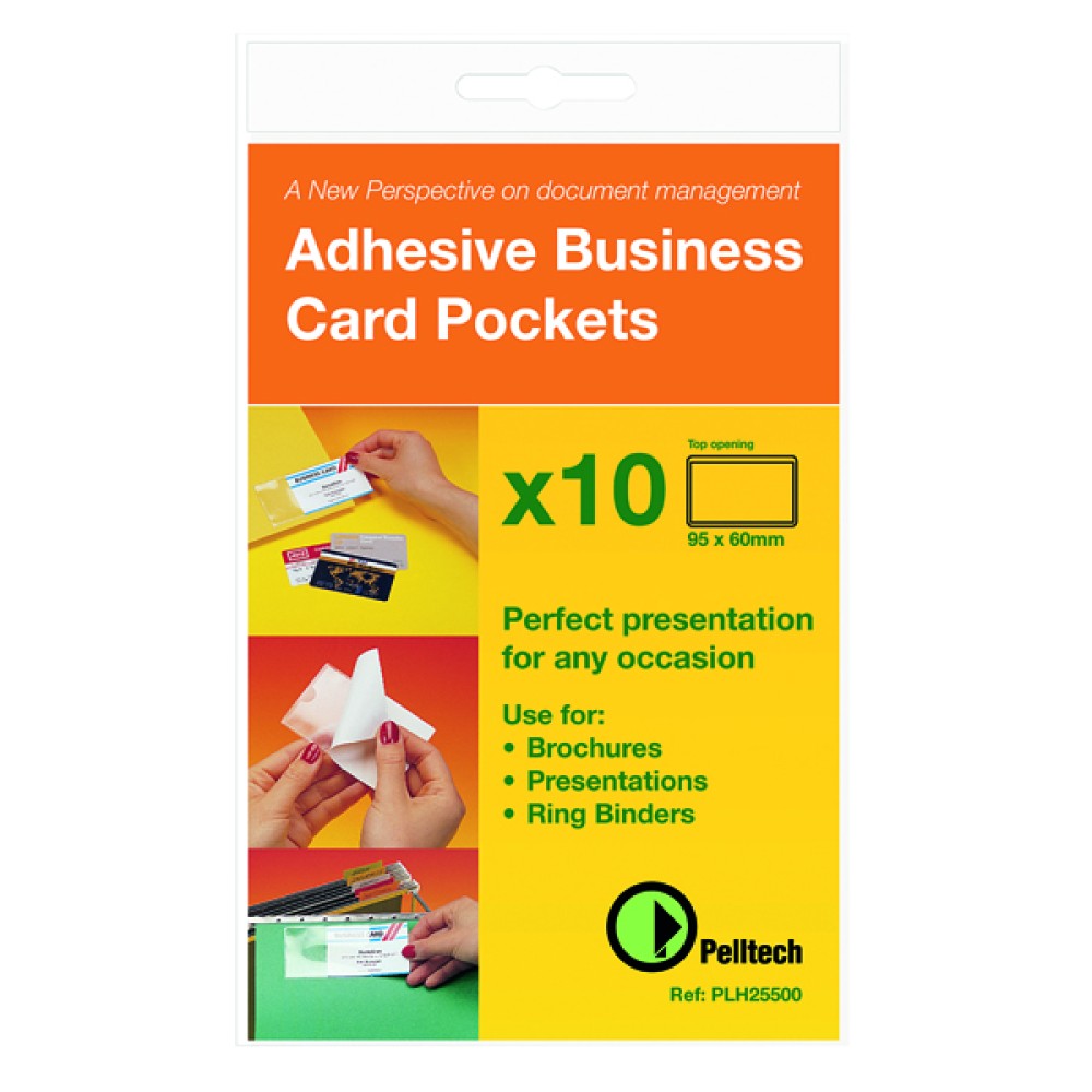 Pelltech Business Card Holder Side Opening 60x95mm (10 Pack) PLH 25510