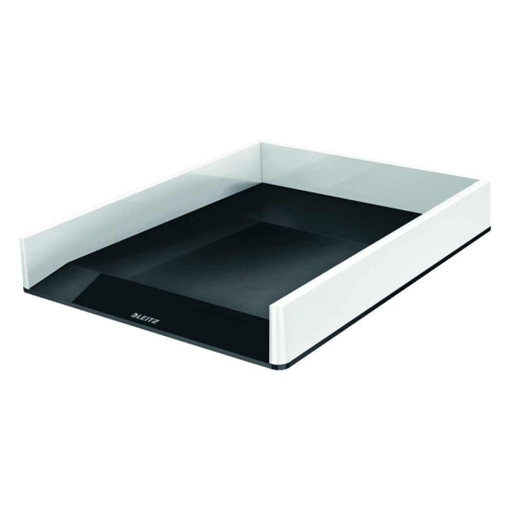 Leitz WOW Letter Tray Dual Colour White/Black 53611095