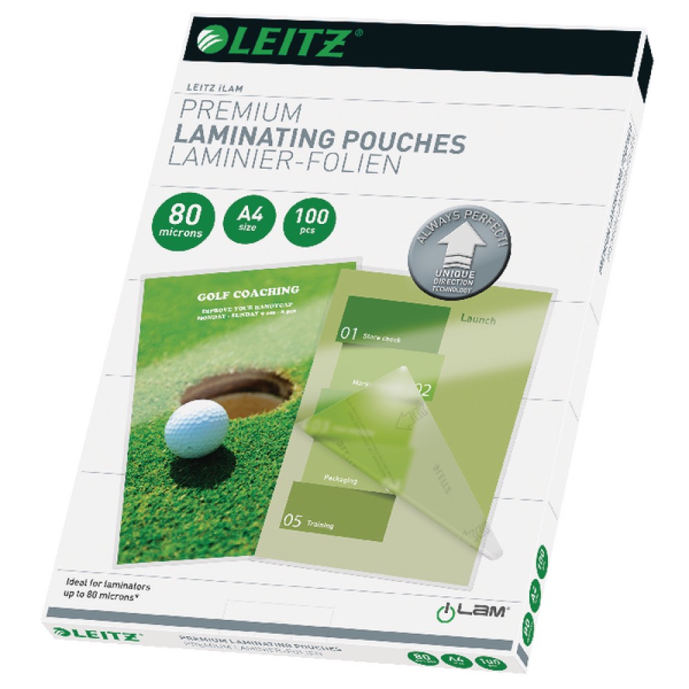 Leitz iLAM Premium Laminating Pouches UDT A4 160 Micron (100 Pack) 74780000