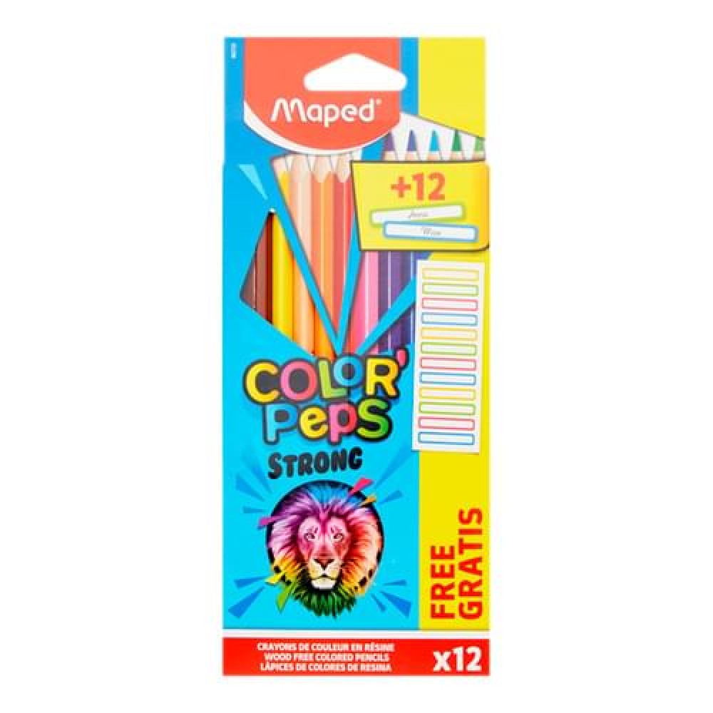 Maped Color\'peps Pkt.12 Colouring Pencils & Labels
