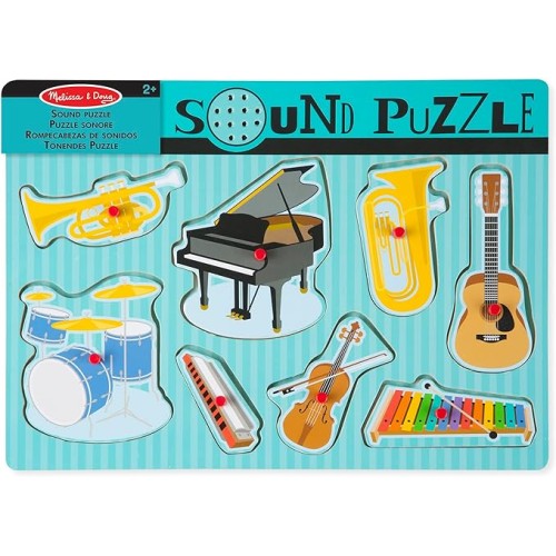 Melissa & Doug Musical Instruments Sound Puzzle - 8 Pieces