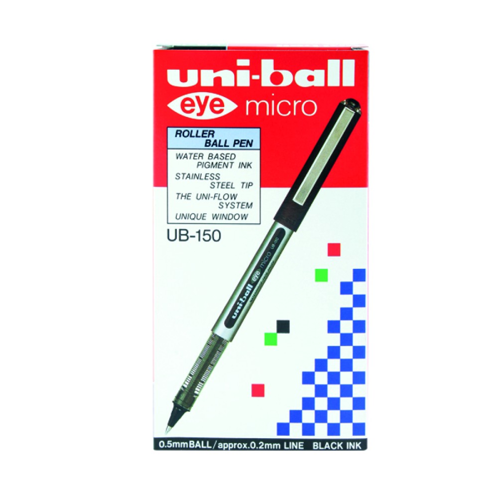 Uni-Ball UB-150 Eye Rollerball Pen Fine Black (12 Pack) 9000500