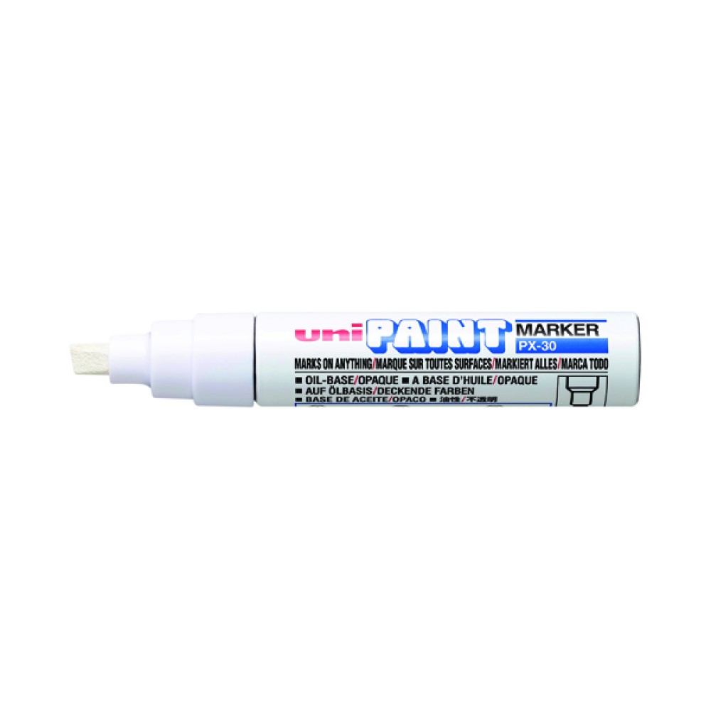 Unipaint PX-30 Paint Marker Broad Chisel White (6 Pack) 151183000