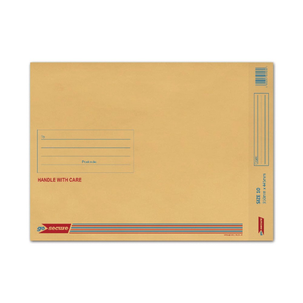 GoSecure Bubble Envelope Size 10 340x435mm Gold (50 Pack) ML100062