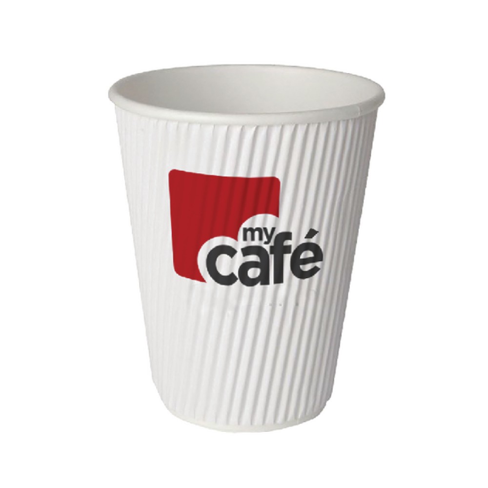 MyCafe 8oz Ripple Wall Hot Cups (500 Pack) HVRWPA08V