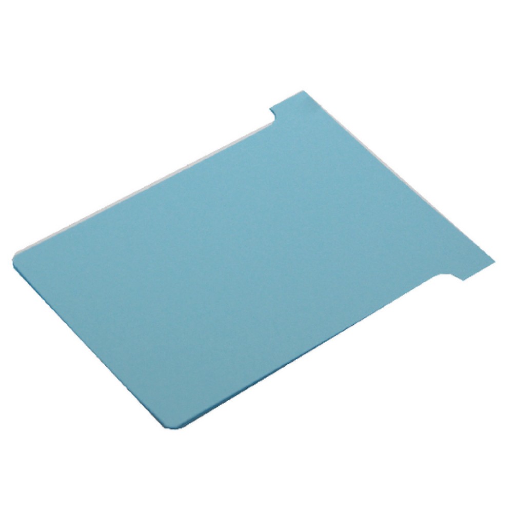 Nobo T-Card Size 2 48 x 85mm Light Blue (100 Pack) 2002006
