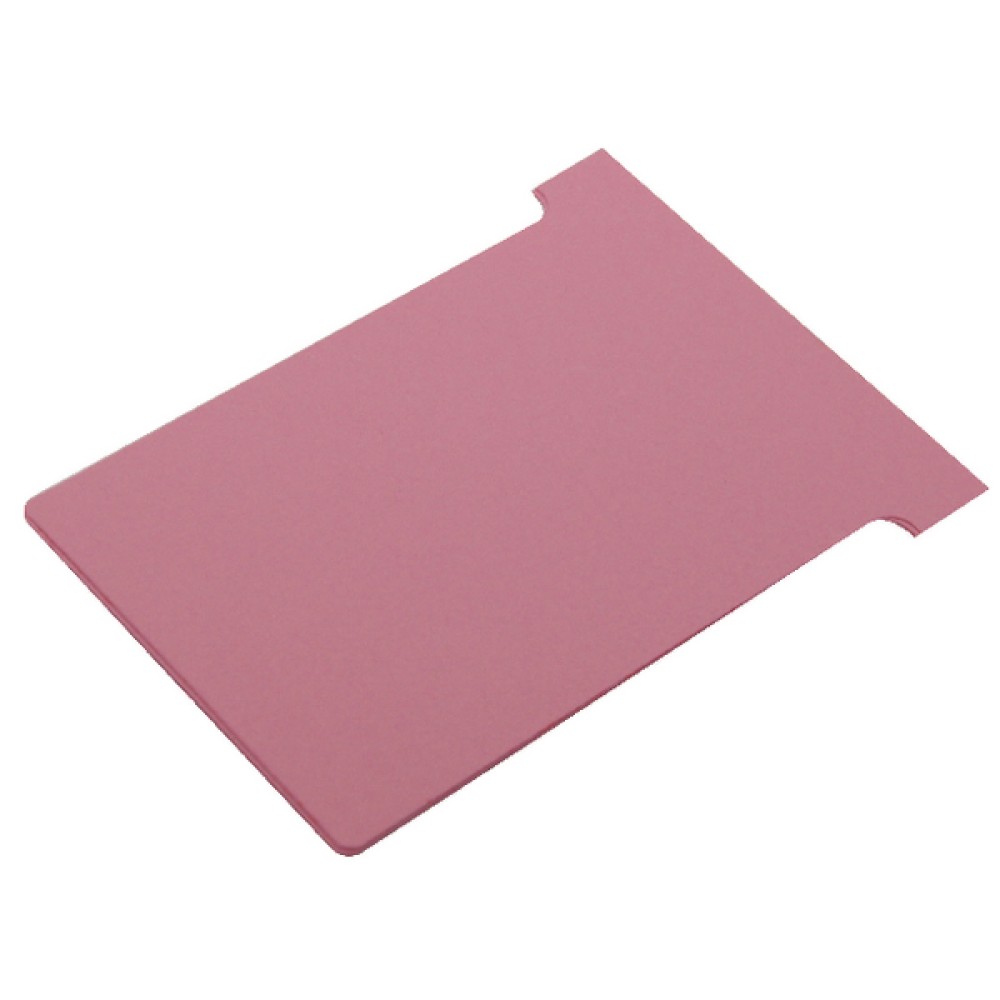 Nobo T-Card Size 3 80 x 120mm Pink (100 Pack) 2003008