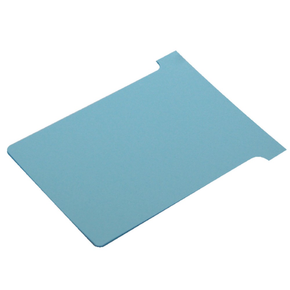 Nobo T-Card Size 3 80 x 120mm Light Blue (100 Pack) 2003006