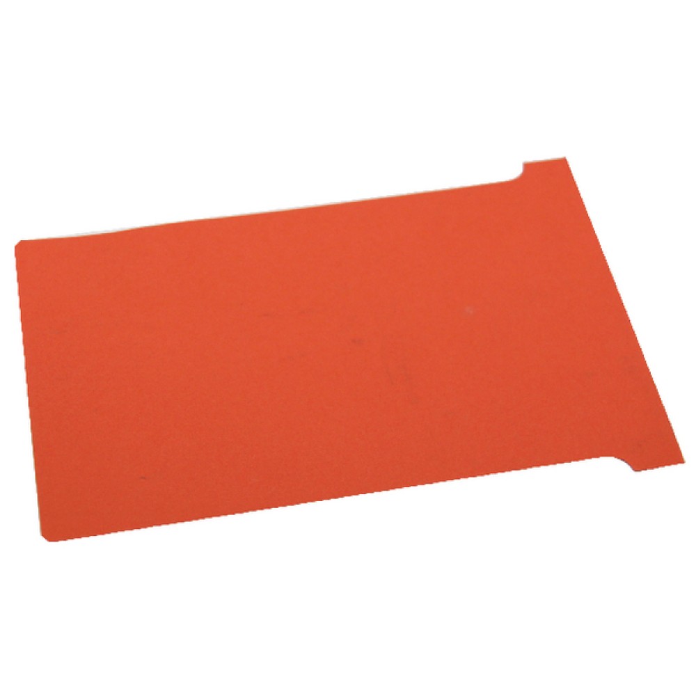 Nobo T-Card Size 4 112 x 180mm Red (100 Pack) 2004003