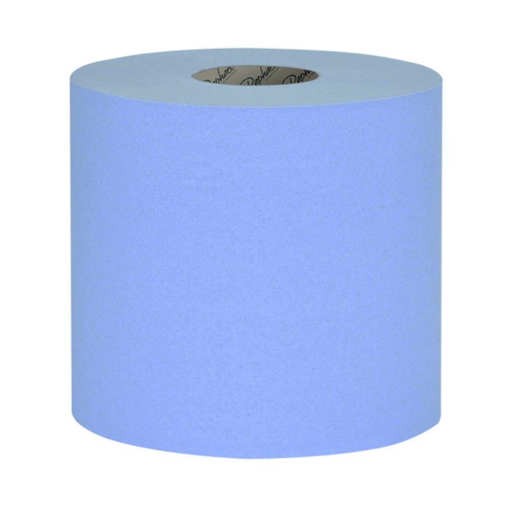 Raphael 1Ply Blue Roll Towel 250m x 200mm (6 Pack) RT1B250R