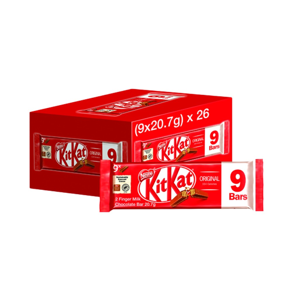 Nestle Milk Chocolate 2 Finger Kitkats (9 Pack) 12339411