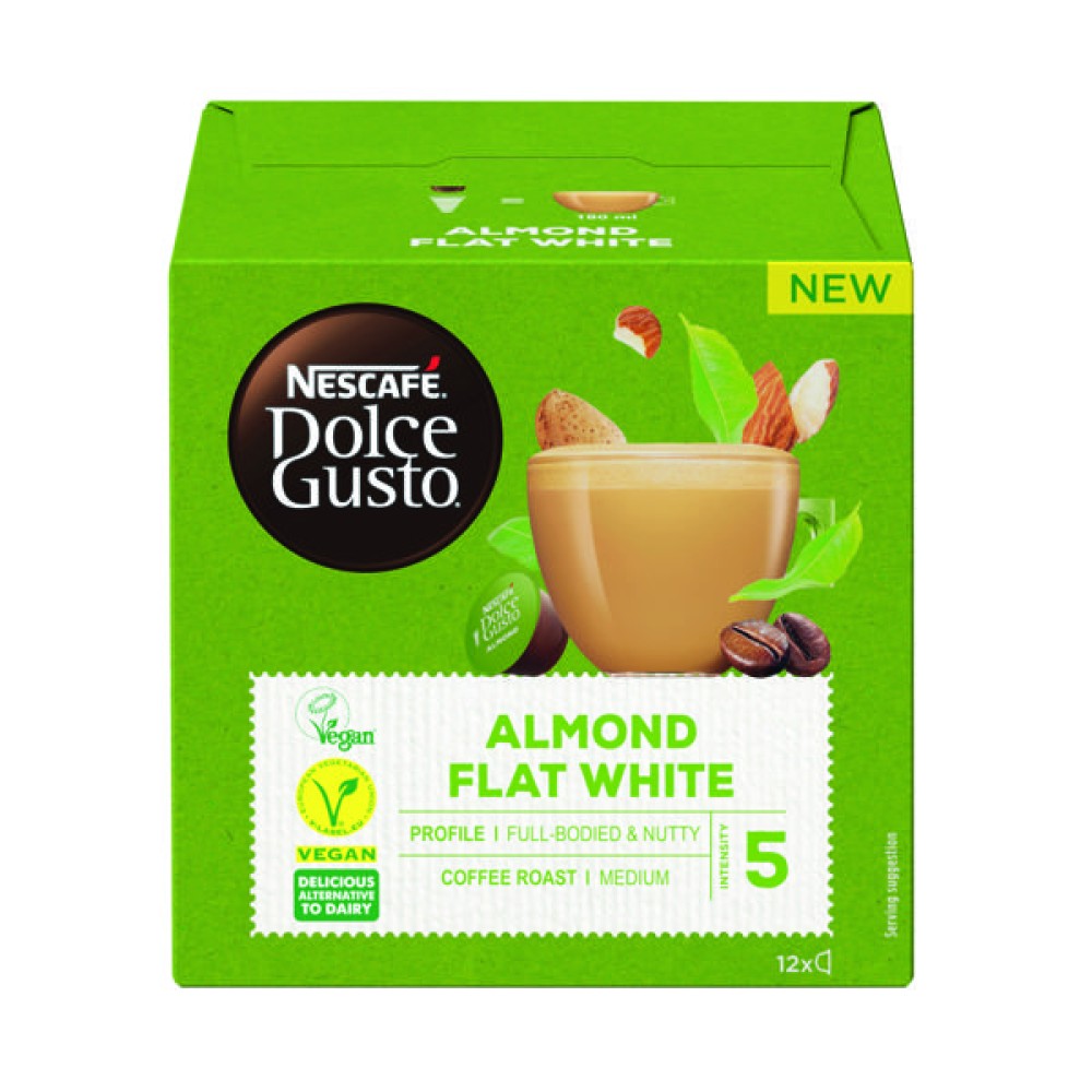 Nescafe Dolce Gusto Almond Flat White Capsules (Pack of 36) 12451409