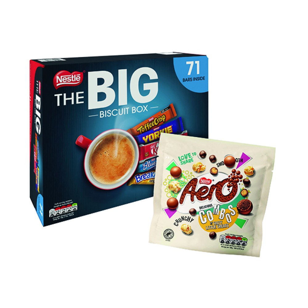 Nestle Big Biscuit Box 71 Piece Foc Aero Combo Pouch Bag 120G