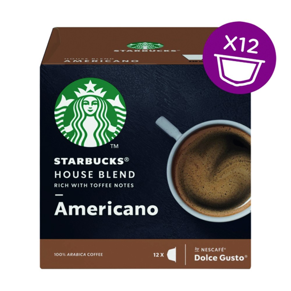 Nescafe Dolce Gusto Starbucks House Blend Americano Medium Roast Capsules (36 Pack) 12397697