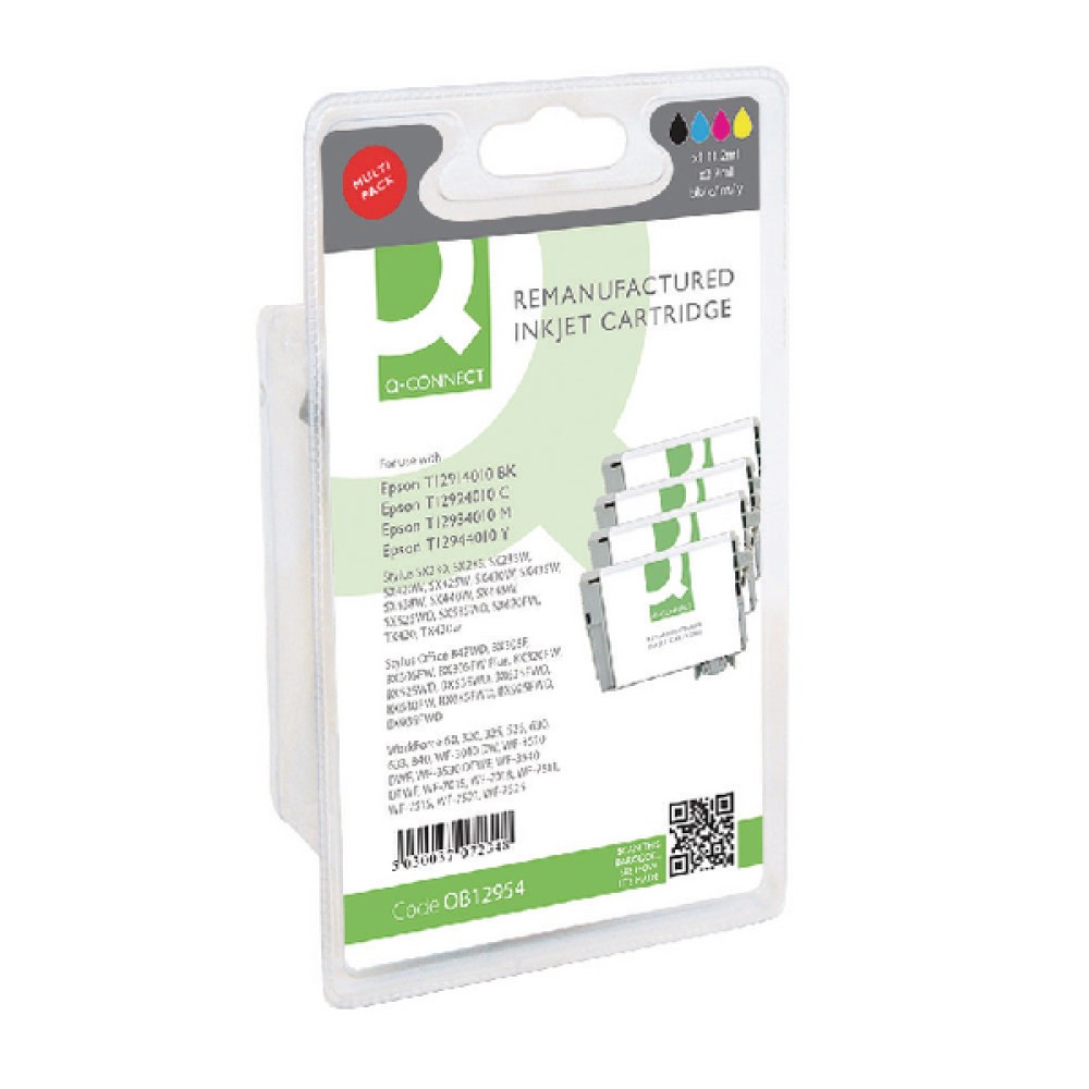 Q-Connect Epson T129540 Ink Cartridge Pack KCMY (4 Pack) T129540-COMP