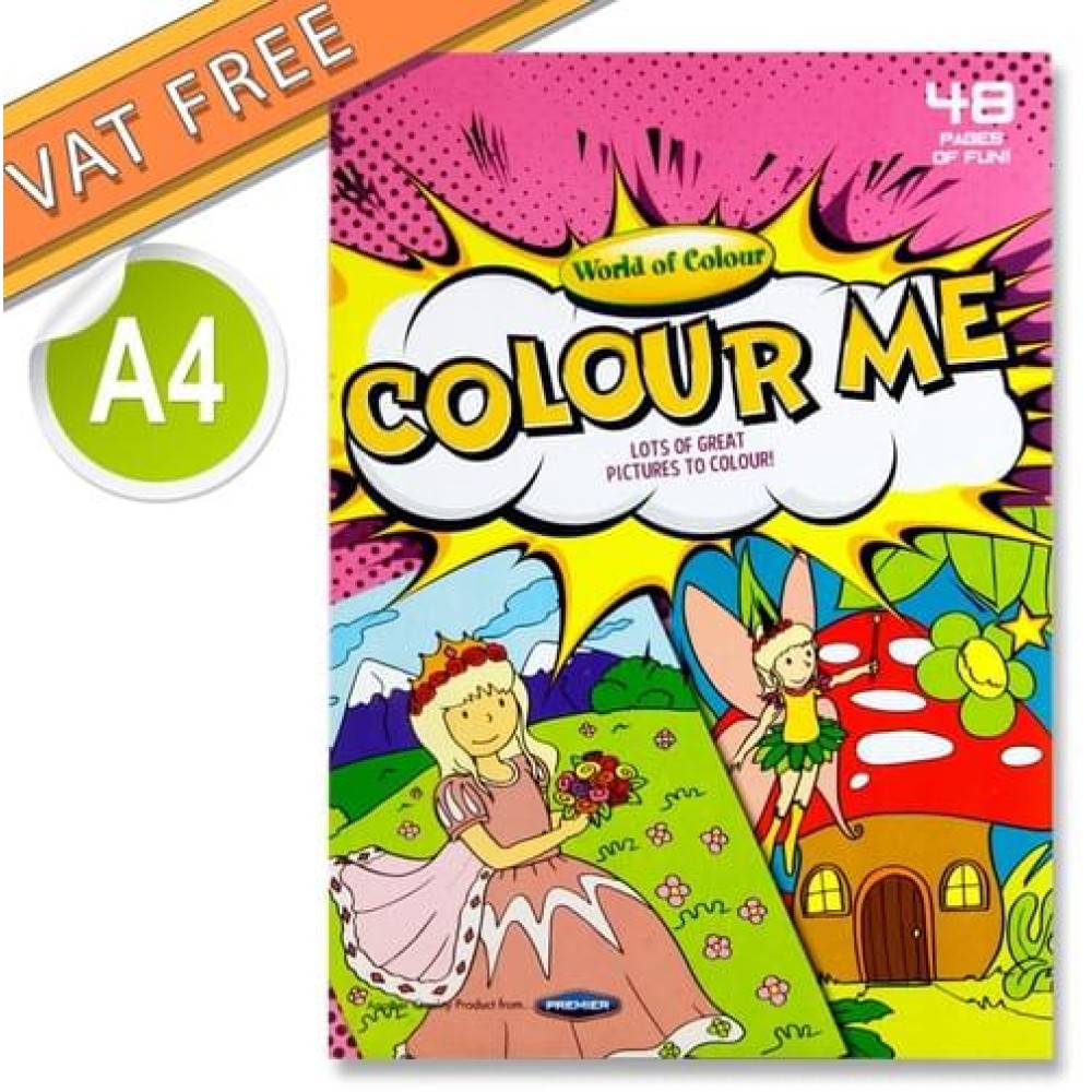 WOC A4 48pg Colouring Book - Bright