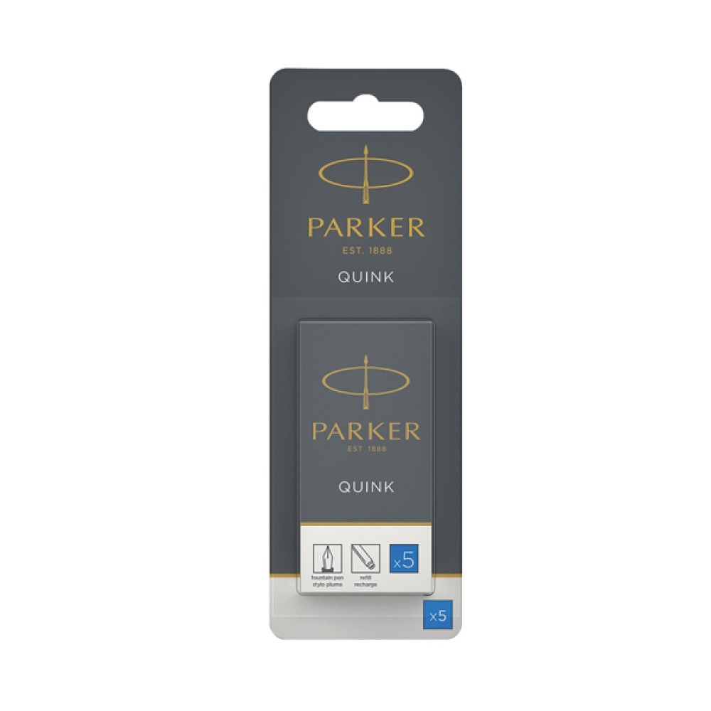 Parker Blue Quink Permanent Ink Cartridge 12x5 (60 Pack) S0881580