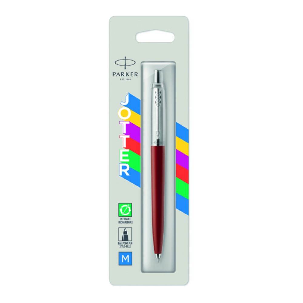 Parker Jotter Original Ballpoint Pen Medium Tip Red Barrel Blue Ink 2096857