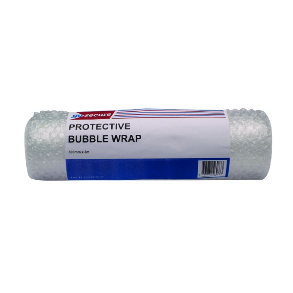 GoSecure Bubble Wrap Roll Small 300mmx3m Clear (16 Pack) PB02288