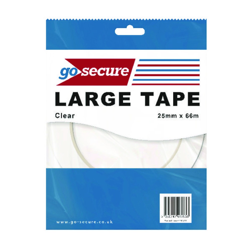 GoSecure Large Tape 25mmx66m Clear (24 Pack) PB02299