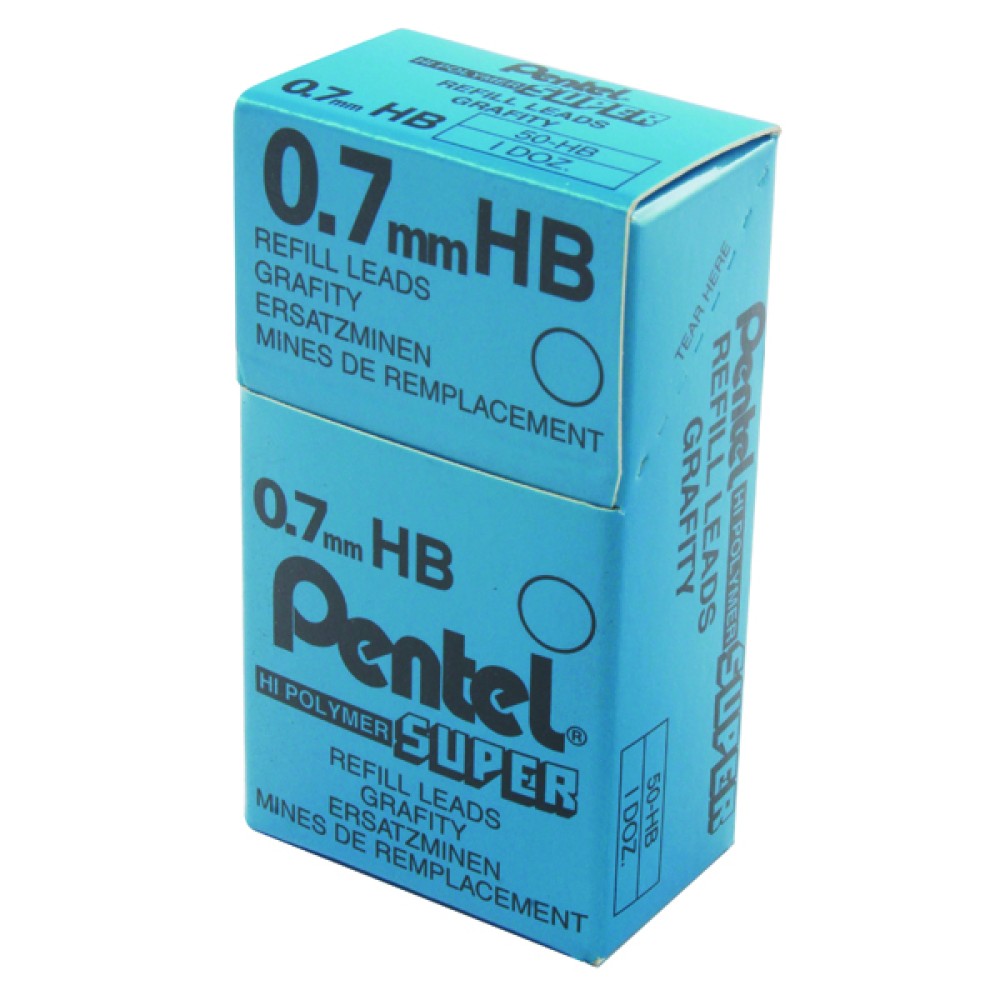 Pentel 0.7mm HB Mechanical Pencil Lead (144 Pack) 50-HB