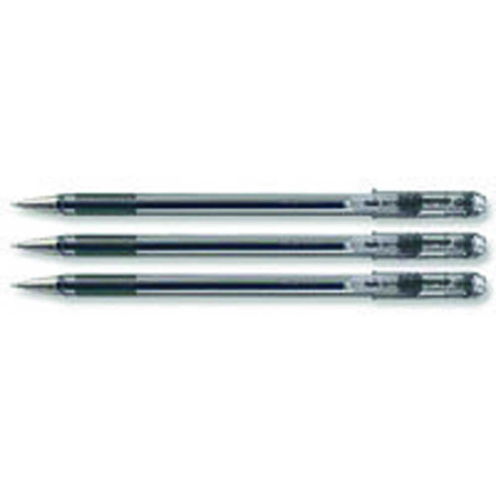 Pentel Superb Ballpoint Pen Fine Black (12 Pack) BK77-A