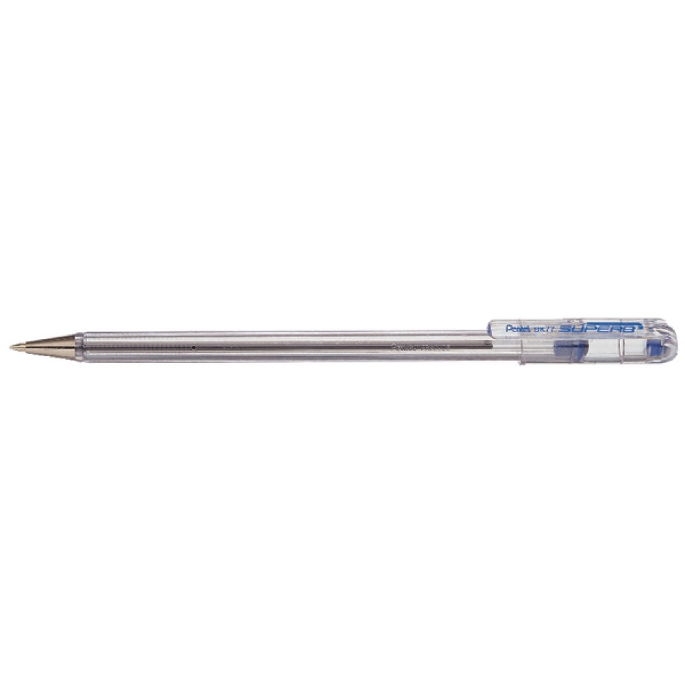 Pentel Superb Ballpoint Pen Fine Blue  (12 Pack) BK77-C